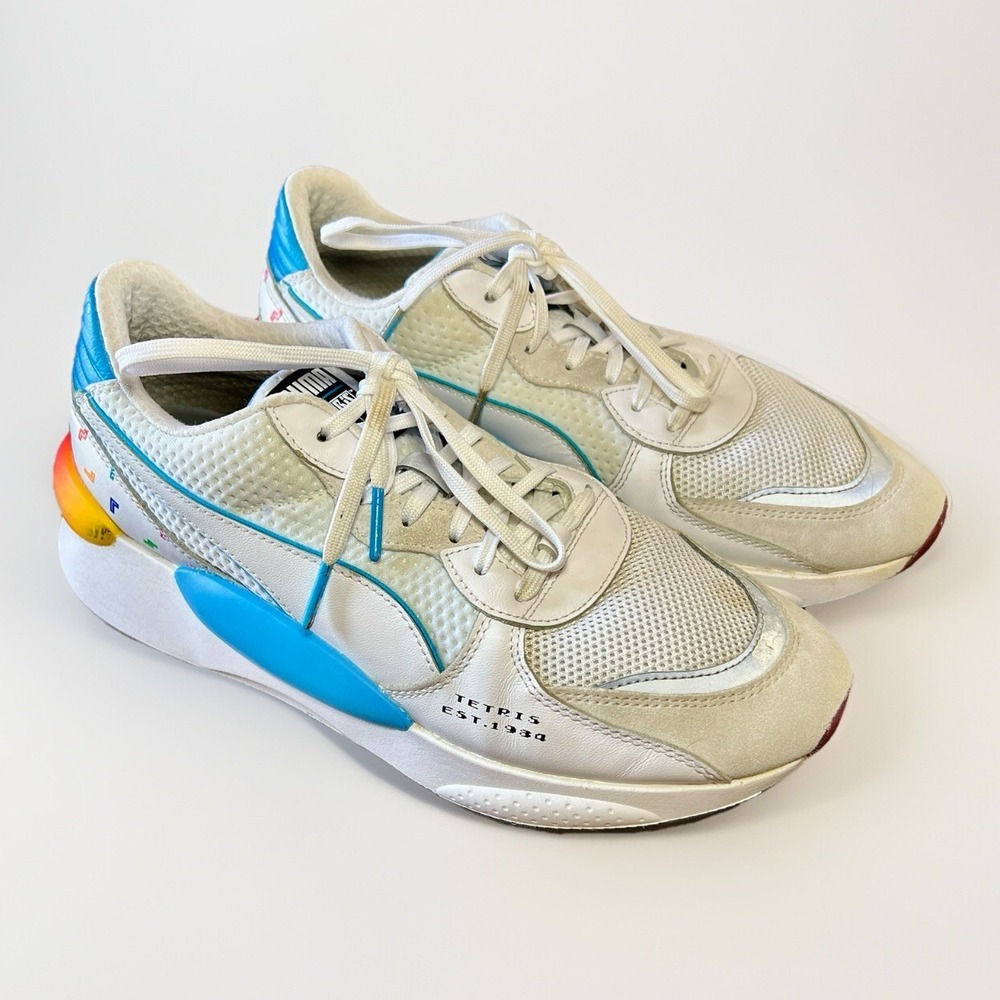 Puma Mens RS 9.8 Tetris 372490-01 White Multi Casual Shoes Sneakers Size 9 US